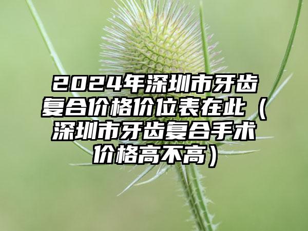 2024年深圳市牙齿复合价格价位表在此（深圳市牙齿复合手术价格高不高）