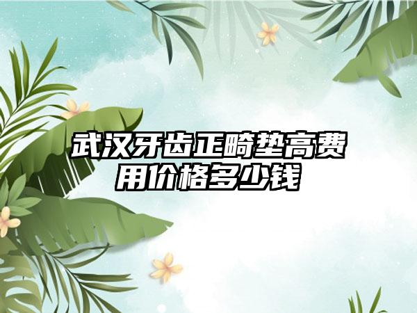 武汉牙齿正畸垫高费用价格多少钱