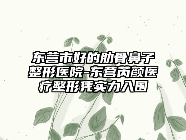 东营市好的肋骨鼻子整形医院-东营芮颜医疗整形凭实力入围