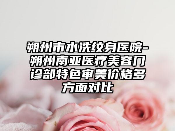 朔州市水洗纹身医院-朔州南亚医疗美容门诊部特色审美价格多方面对比