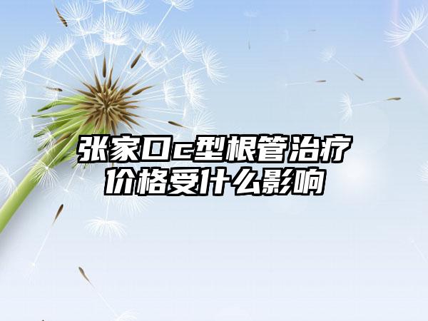 张家口c型根管治疗价格受什么影响