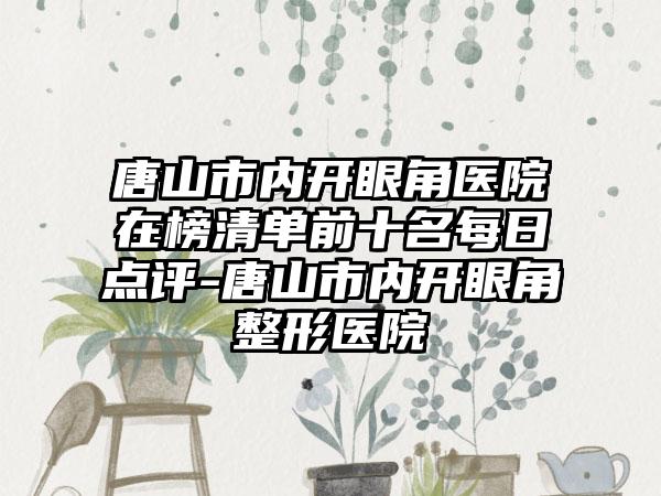 唐山市内开眼角医院在榜清单前十名每日点评-唐山市内开眼角整形医院