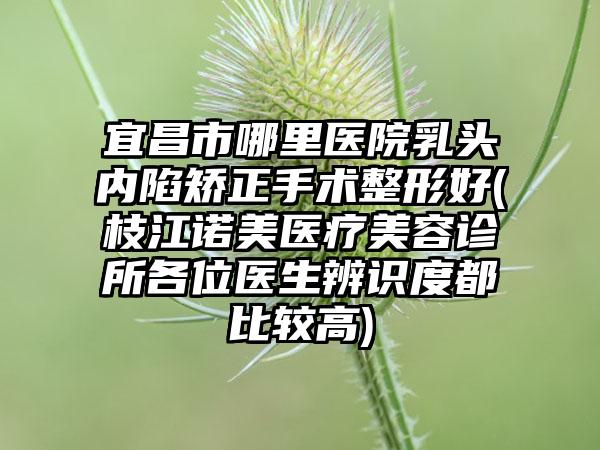 宜昌市哪里医院乳头内陷矫正手术整形好(枝江诺美医疗美容诊所各位医生辨识度都比较高)