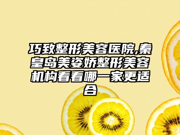 巧致整形美容医院,秦皇岛美姿娇整形美容机构看看哪一家更适合