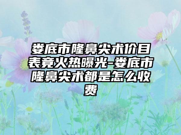 娄底市隆鼻尖术价目表竟火热曝光-娄底市隆鼻尖术都是怎么收费